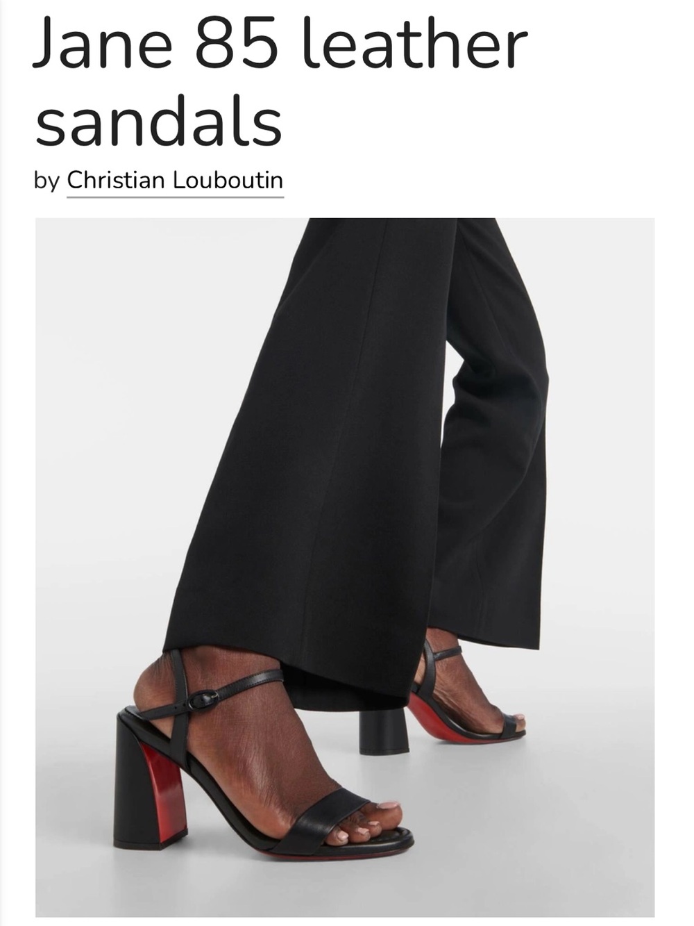 Christian Louboutin
Miss Jane 85 leather sandals size 42 US 12 gently used
$945